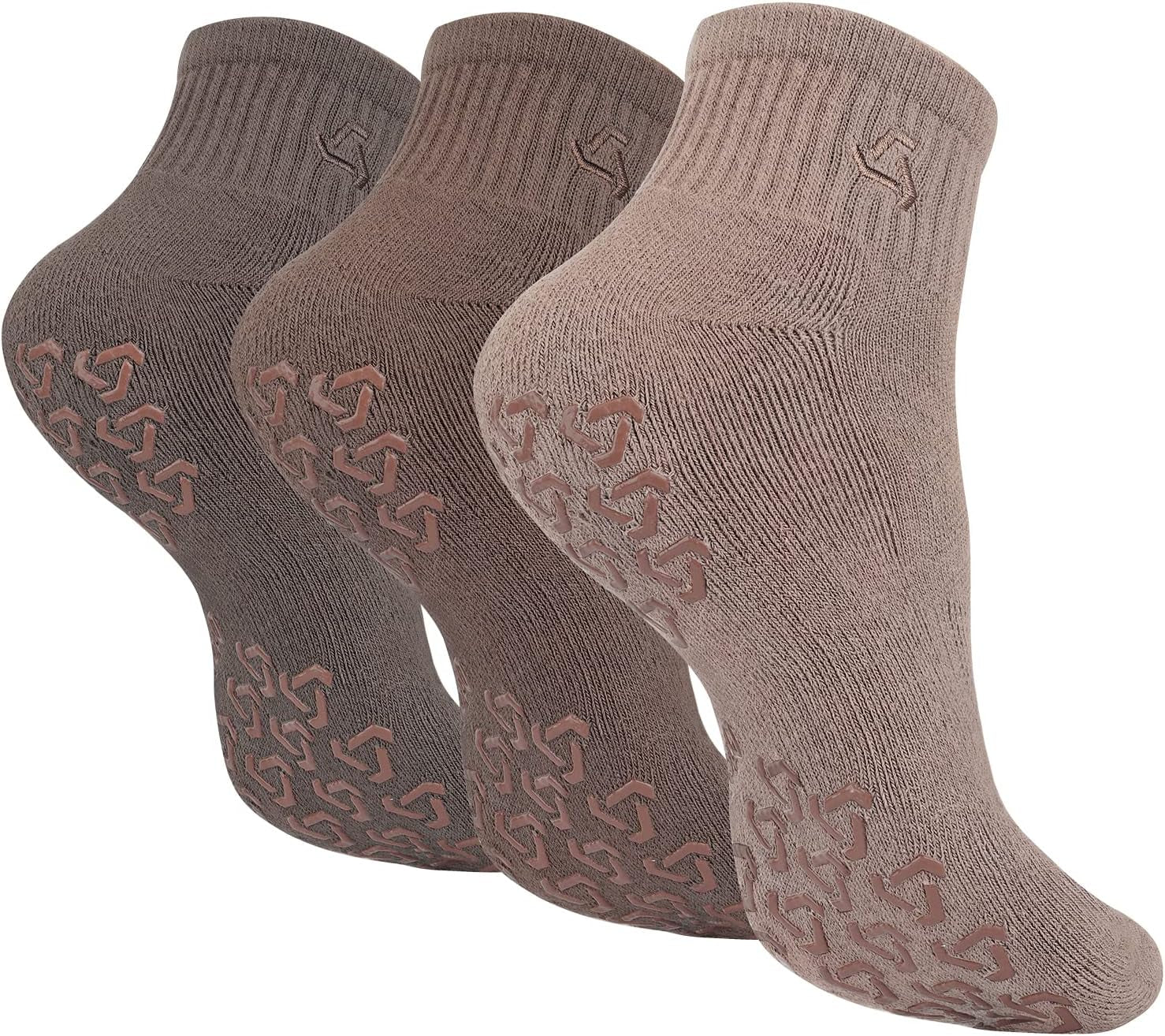 Non Slip Grip Socks for Yoga Home Workout Pure Barre, Pilates, Hospital, Ideal Cushion Socks for Men and Women