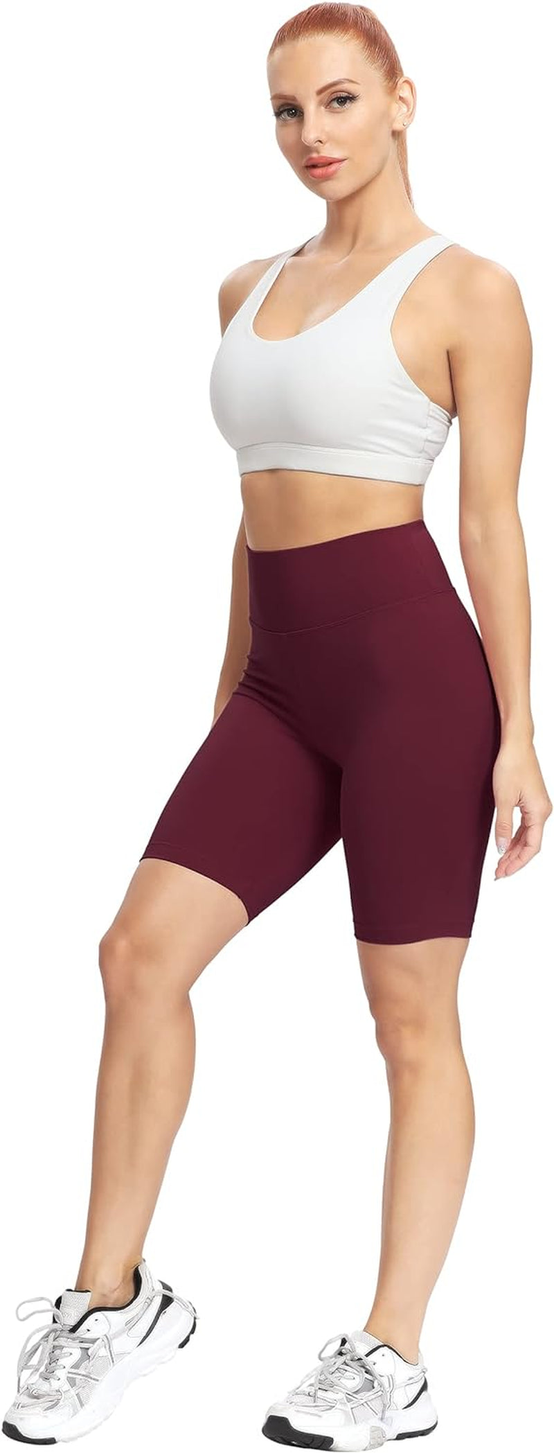 Biker Shorts for Women High Waisted Workout Shorts for Women Yoga Pants 8" Soft Opaque